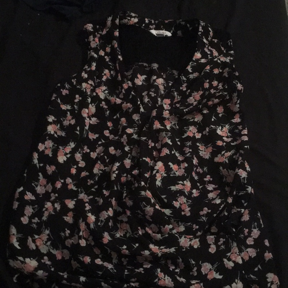 Floral button up blouse
